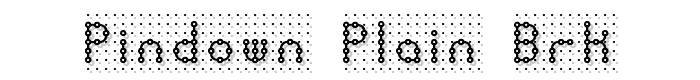 Pindown Plain BRK font